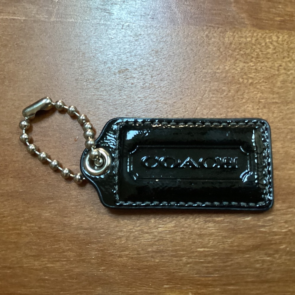 Coach Black Bag Tag/Hang Tag